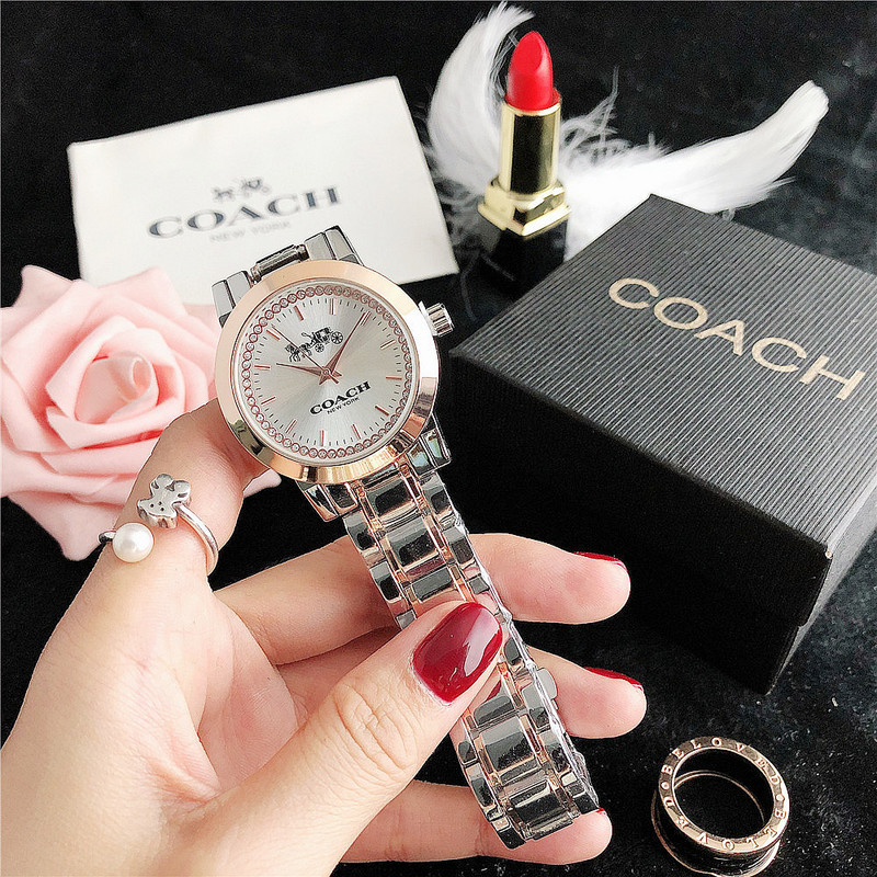 Coach Delancey Watch Reloj casual de acero inoxidable Reloj para mujer Jam  Tangan Wanita | Shopee México