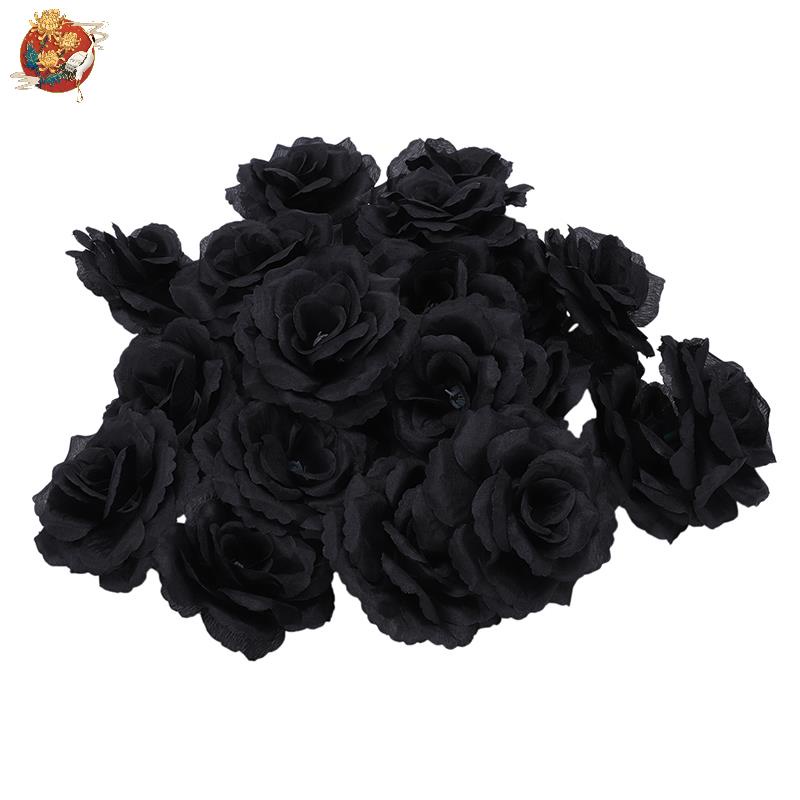 20 Piezas Flor De Seda Artificial Rosa Negra Fiesta Boda Casa Oficina  Jardín Decoración DIY | Shopee México