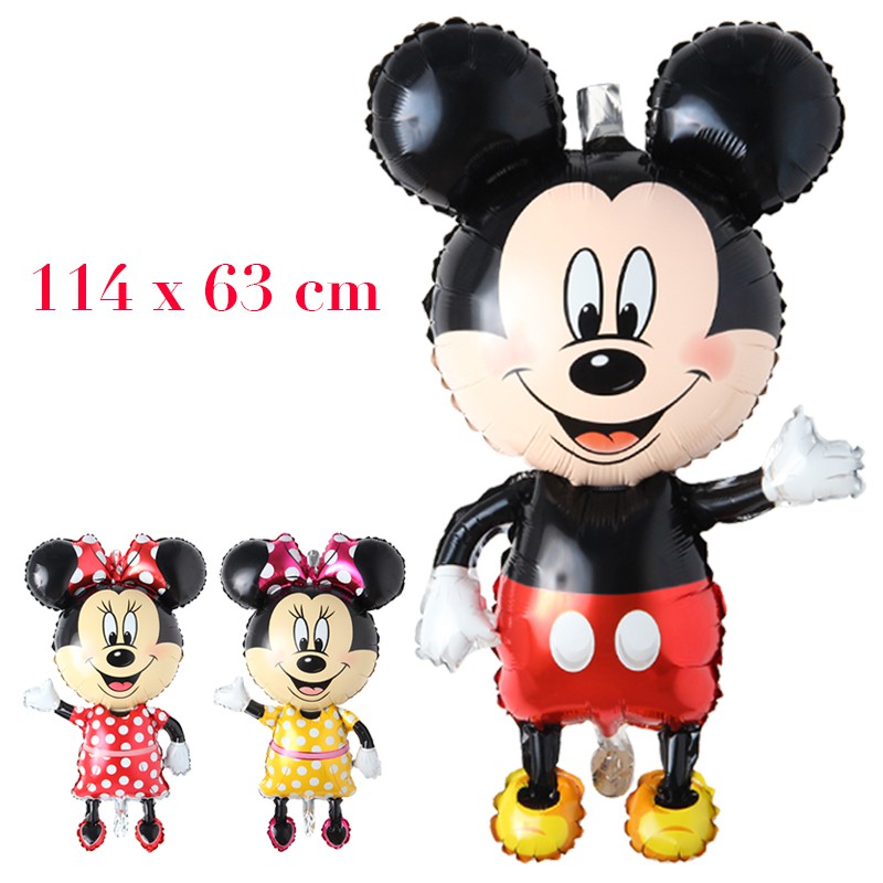 Globos Gigantes De Mickey Minnie Mouse De Dibujos Animados Para Bebe Decoraciones De Cumpleanos Shopee Mexico