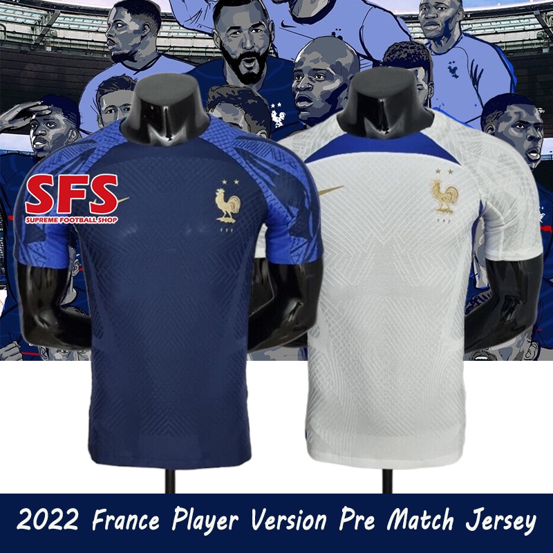 Camiseta De Fútbol La Mejor Calidad 2022 Versión De Jugador Francia Jersey S-2XL