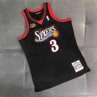 malla retro neutra ropa deportiva Camiseta de baloncesto para hombre tejido transpirable Swingman Baloncesto color: negro, talla: XXL Philadelphia 76ers #91Allen Iverson 