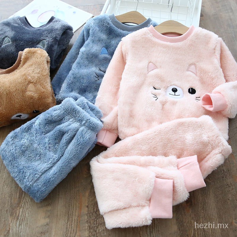 Pijamas para niños primavera nuevo bebé forro polar grueso franela ropa de  casa ropa de invierno para niños ropa térmica para el hogar M4DW | Shopee  México