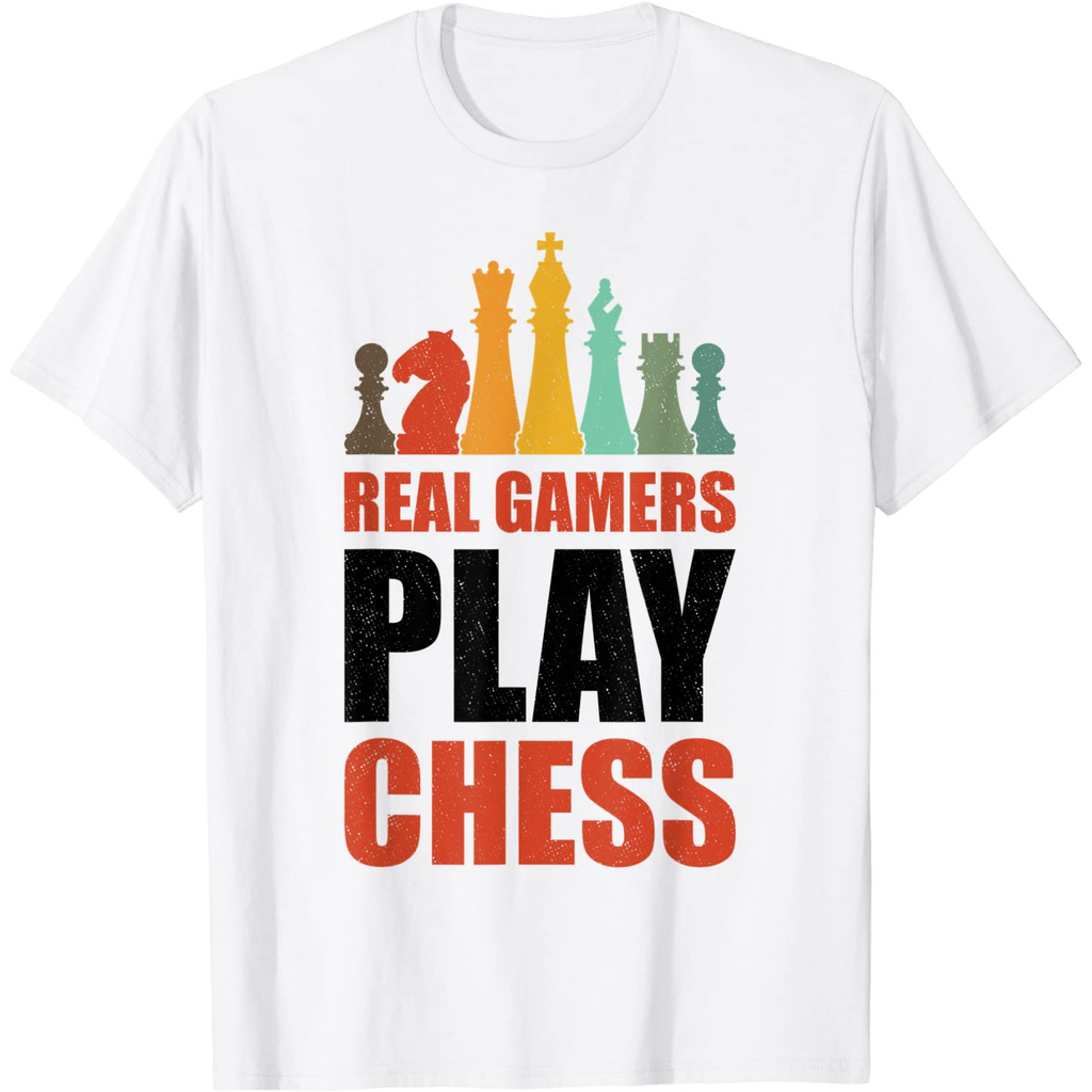 Ajedrez Retro Diciendo Jugador Real Gamers Play Chess Camiseta 