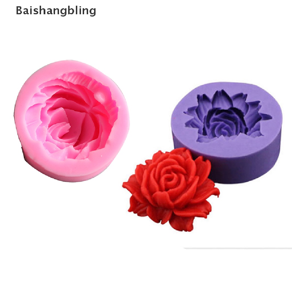3d Rose Flor fondant pastel Chocolate Fondant molde cortador herramientas de silicona DIY 