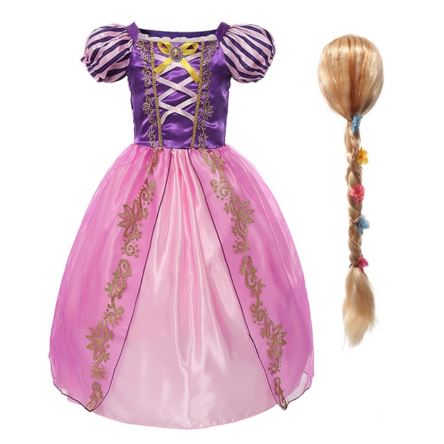 Vestido De Princesa Rapunzel Para Niñas Ropa De Fiesta De Carnaval De  Verano Enredado De Lujo De Cumpleaños De 2 A 10 Años | Shopee México