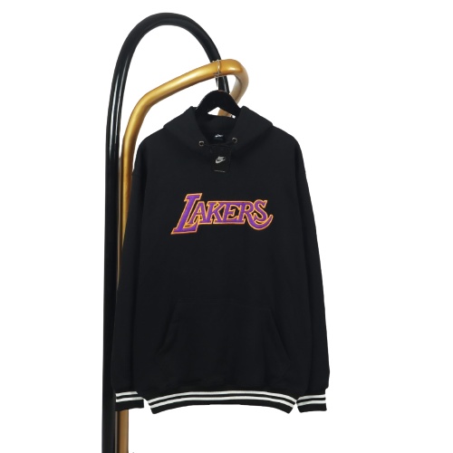 Lakers TWO STRIPE HORIZONTAL sudadera con capucha suéter Chamarra - edición negra moda moda Casual hombres Good Br