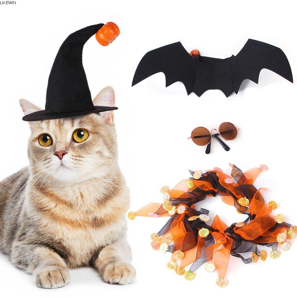 LIKEWIN Pet Transformation Disfraz Gatos/Perros Gafas De Halloween Sombrero  De Cosplay De Dibujos Animados | Shopee México