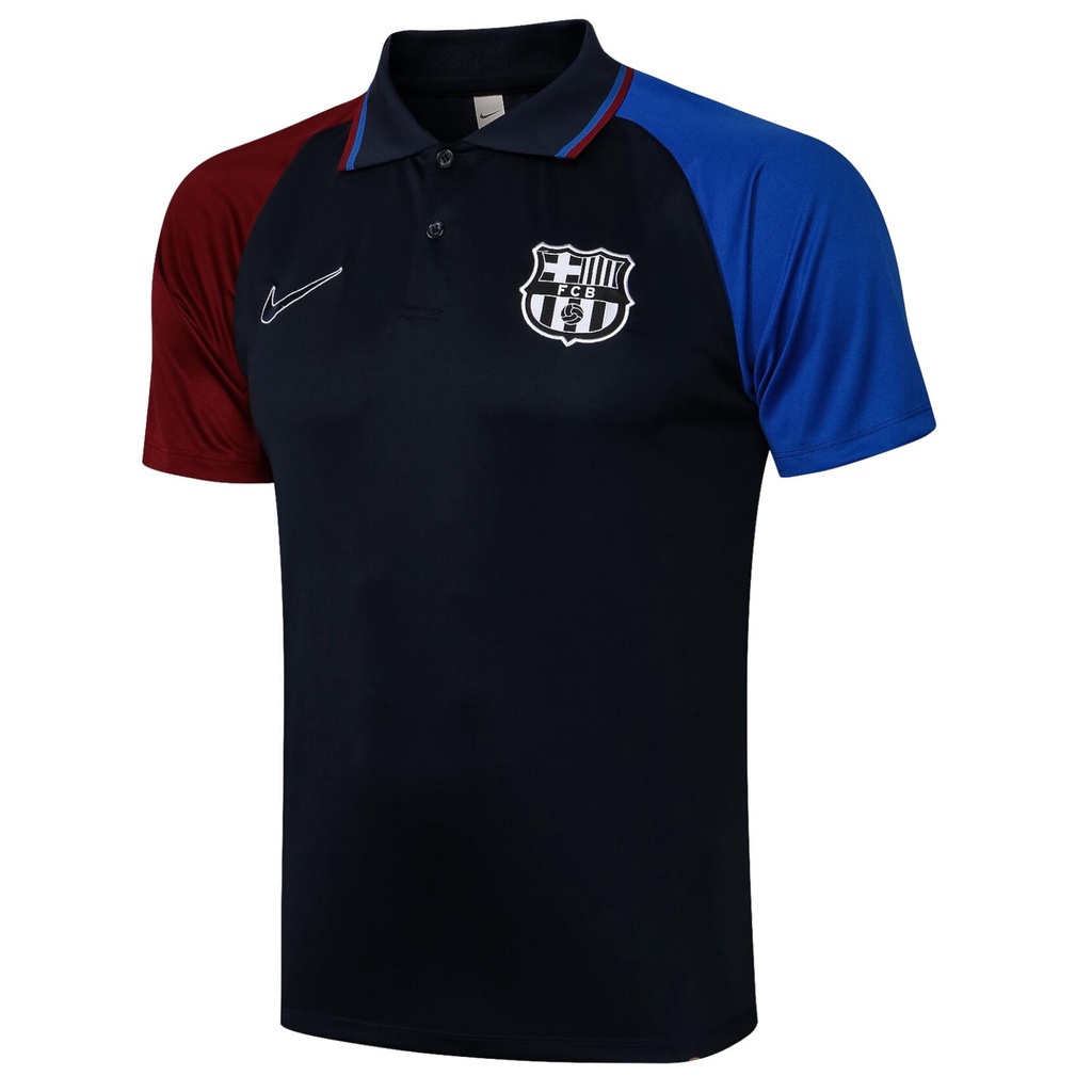 2021 Barcelona Negro Jersey De Fútbol Jersi Polo Camiseta