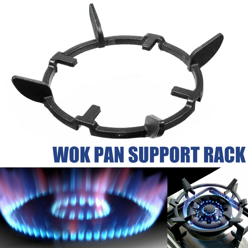 cocina de campo soporte para quemador de gas Geroosaty 1 soporte para wok negro de hierro fundido herramientas suministro cocina 