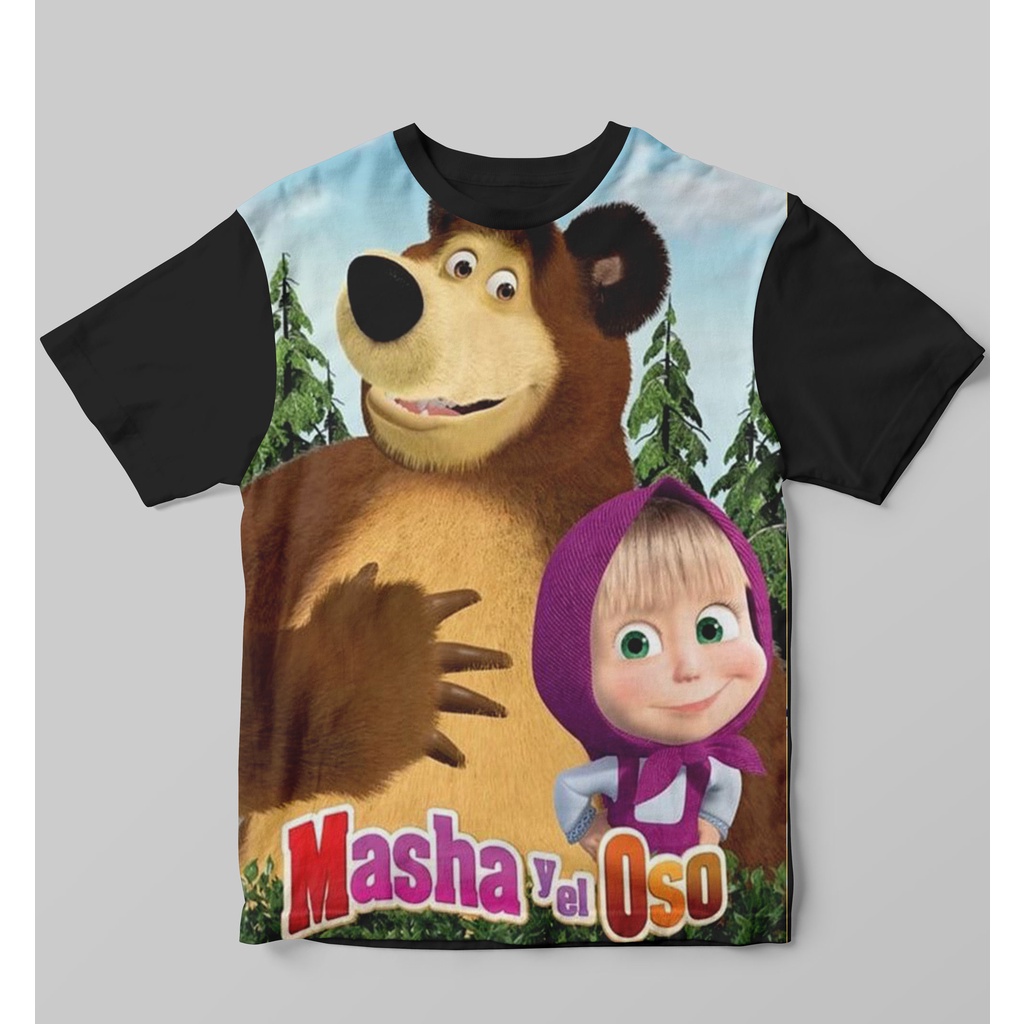 Ellos perturbación laberinto Masha y el oso camiseta para niños | Shopee México