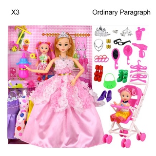 Juego De Munecas Barbie 58 Piezas Con 6 Vestido Y 1 Muneca De Bebe Reemplazable Princesa Casa De Juego Conjunto Kit De Juguete Para Ninas Ninos Shopee Mexico