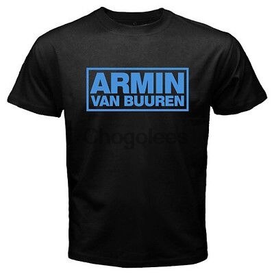 WEY Camiseta Camiseta Informal para Hombres Y Mujeres,Negro,L Camiseta con Estampado de DJ Armin Van Buuren 