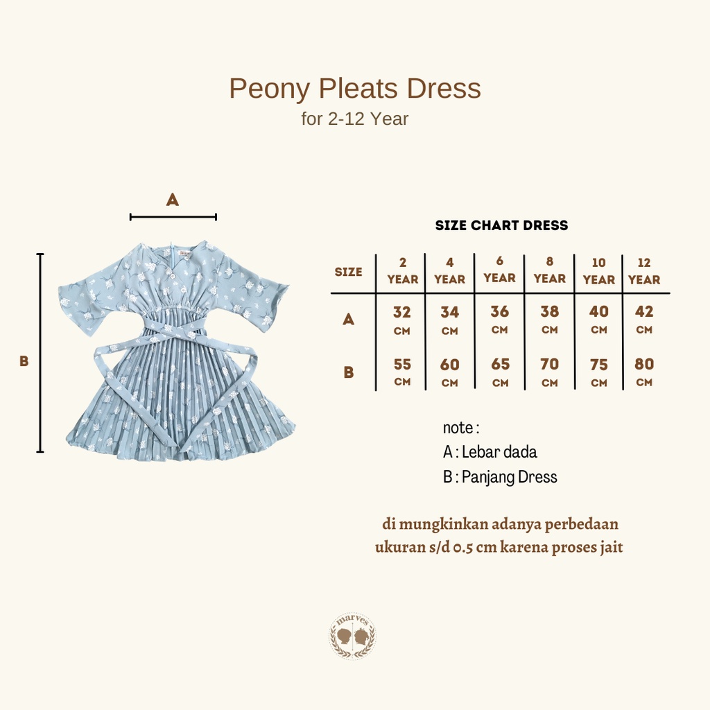Marves - Peony plisados vestido/vestidos para niños/hermosos vestidos para  niñas/vestidos de fiesta para niños 2-12 años | Shopee México