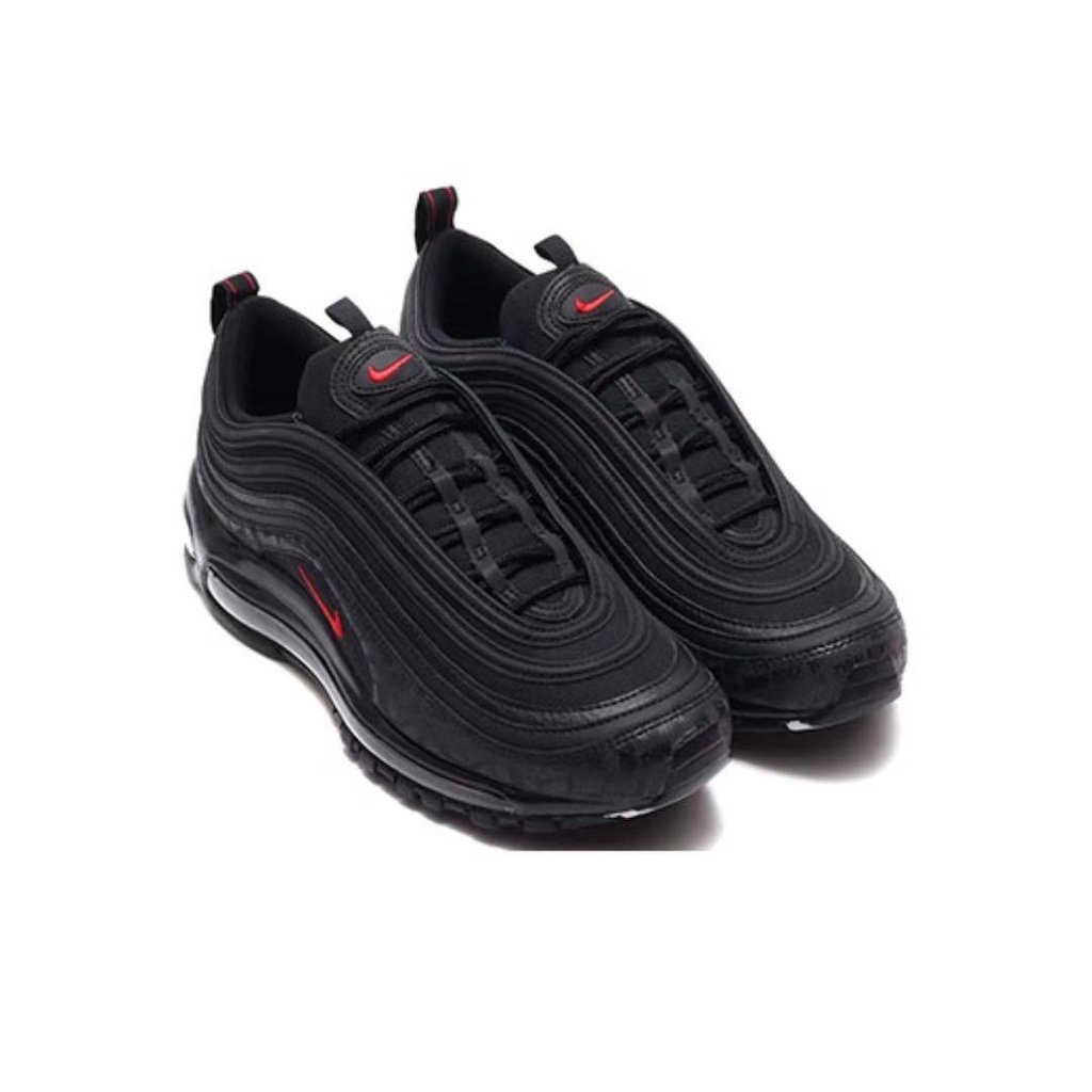 Nike Air Max 97 Original Rojo Negro Transpirable Zapatillas Para Hombres Y Mujeres Shopee