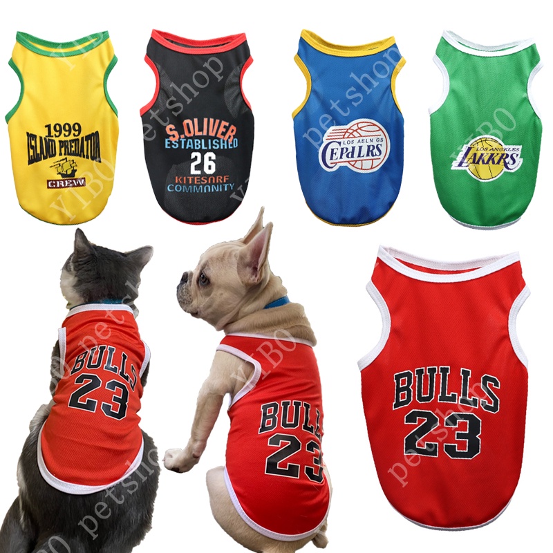 Camiseta de baloncesto para mascotas cómoda ideal para la temporada de verano de malla para perro o gato de Yuno 