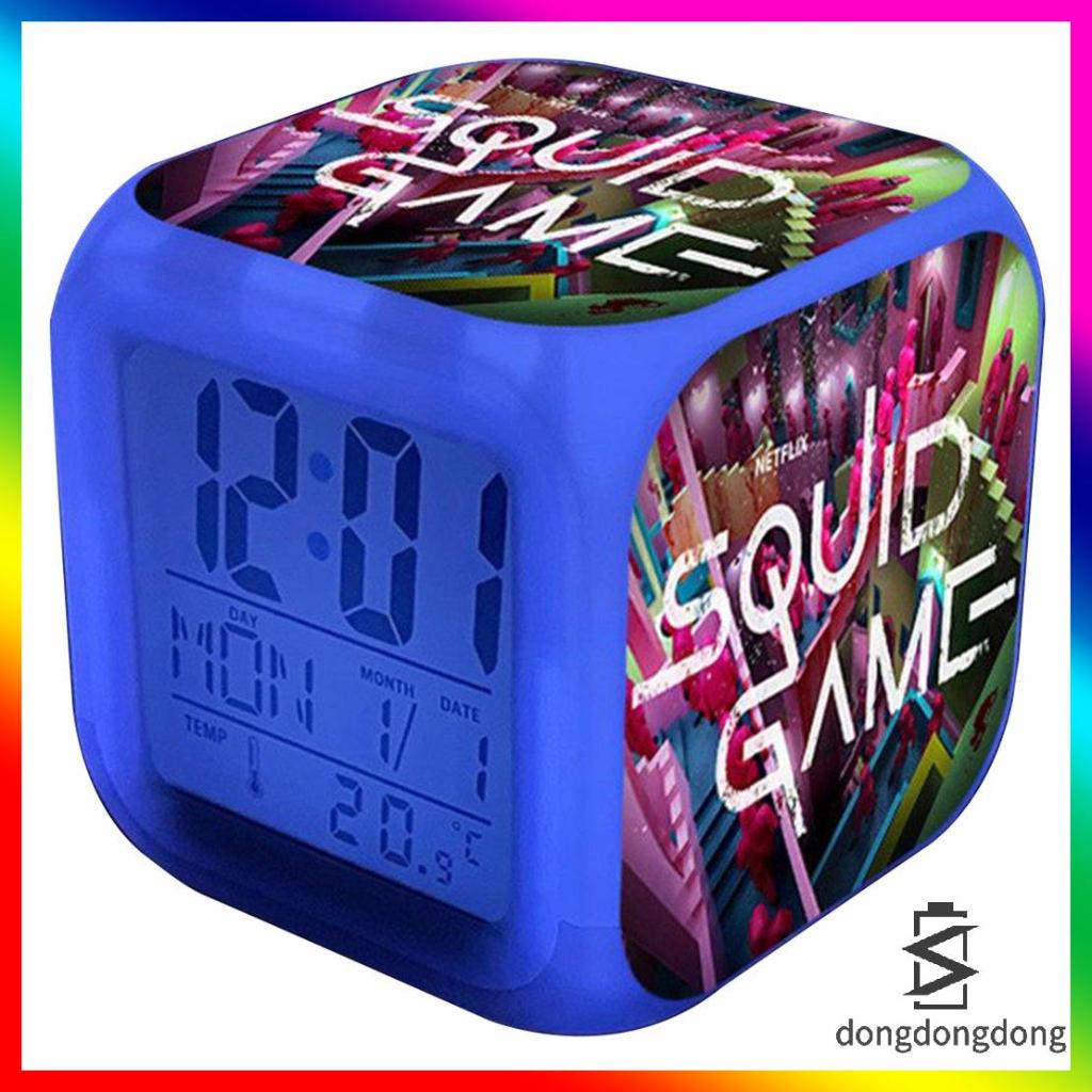 NEW!]Alarm Clock For Squid Game Alarm Clock Student Led Color Changing Clock  | Shopee México
