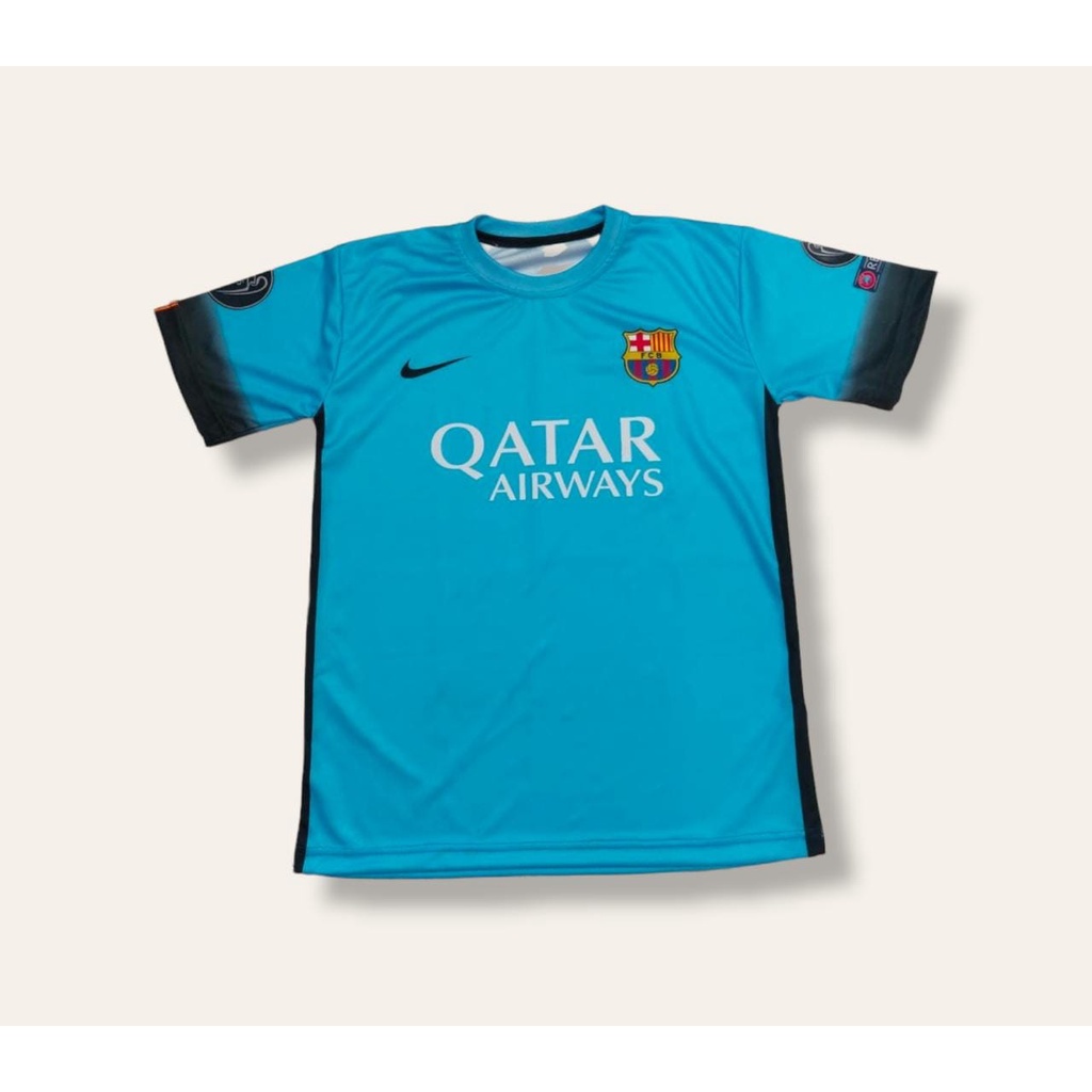 Camiseta de visitante Barcelona 2015 impresión completa juego de nombres gratis
