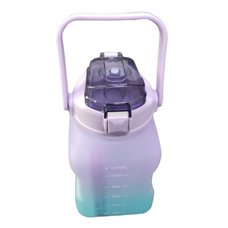 Vaso Botella Motivacional para Agua Colores 1.5 litros