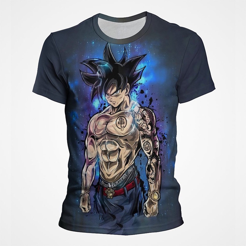 Nueva Moda Cool Hombres Mujeres Camisetas Anime Dragon Ball Z Goku Verano  Cuello Redondo Manga Corta 3D Impreso Tops | Shopee México