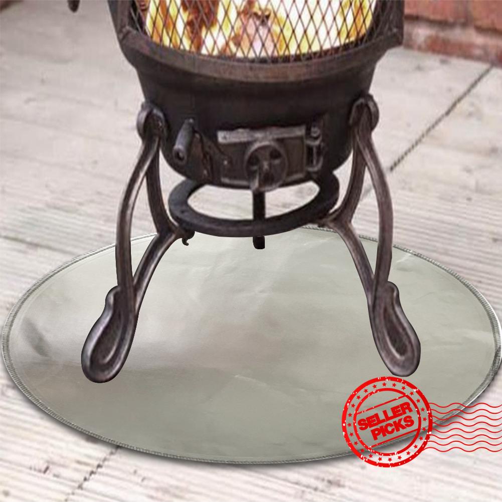 Fireproof Mat Round Fire Pit Grill, Fire Pit Floor Protector