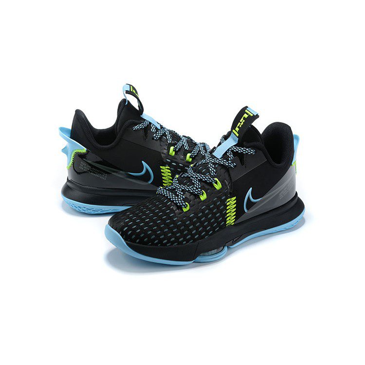 VFVG Nike _ Lebron James Witness 5 Negro/Azul Deportes Zapatos De Baloncesto Zapatillas