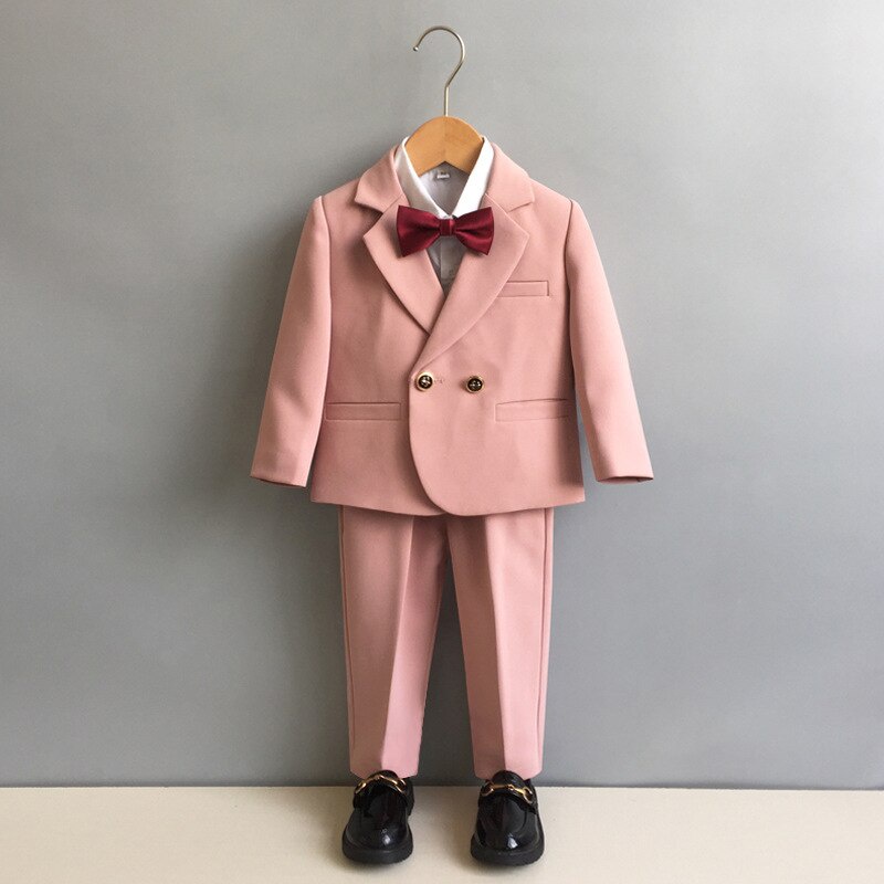 Conjunto De Traje Formal De Primavera Y Otoño Para Niños , Boda ,  Cumpleaños , Fiesta De Disfraz Británico , Camisas Blazer , Pantalones ,  Ropa | Shopee México