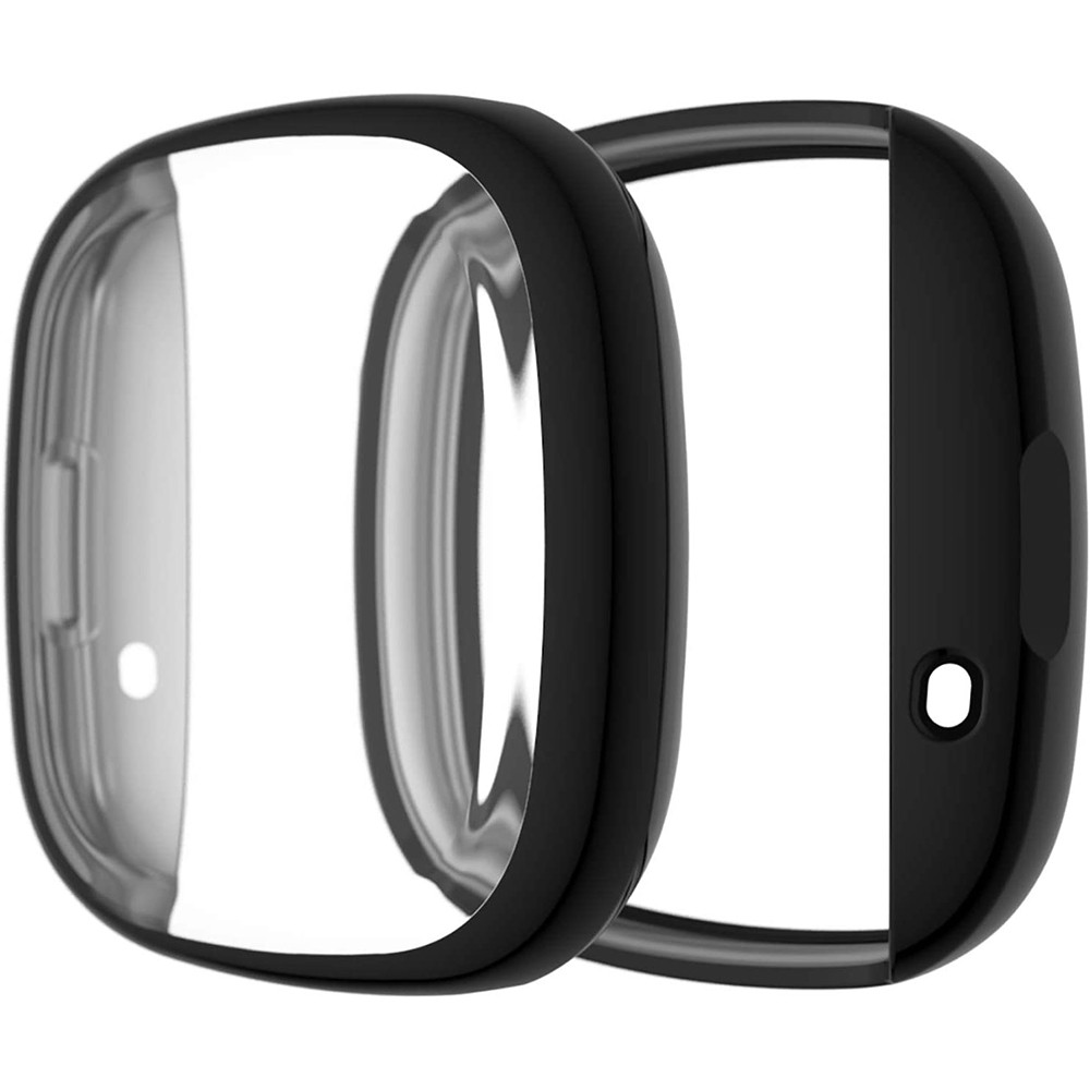 ivoler 3 Piezas Funda para Fitbit Versa 3 Fitbit Sense Cubierta Completa Protector de Pantalla Carcasa Protectora Transparente Suave TPU Silicona Caso Anti-Arañazos Case Cover 