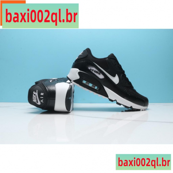 2021 Nike Air Max 90 Transpirable Neutral Casual Negro Cassut Tela Zapatillas