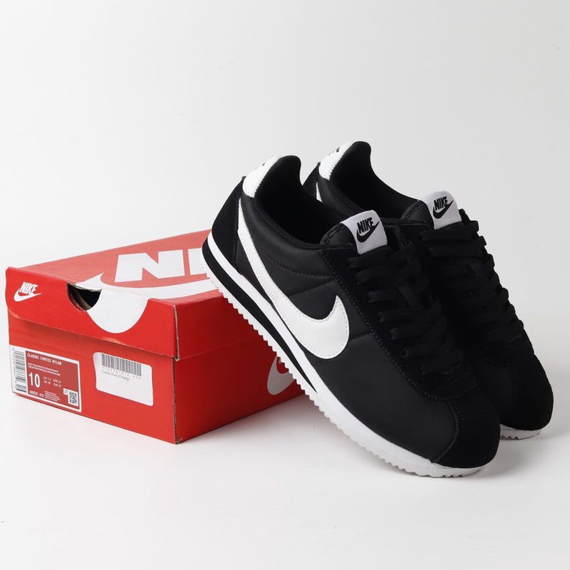 reporte auditoría Preferencia Nike CORTEZ CLASSICS zapatos NYLON negro blanco PREMIUM MIRROR MADE  INDONESIA zapatillas hombre fresco | Shopee México