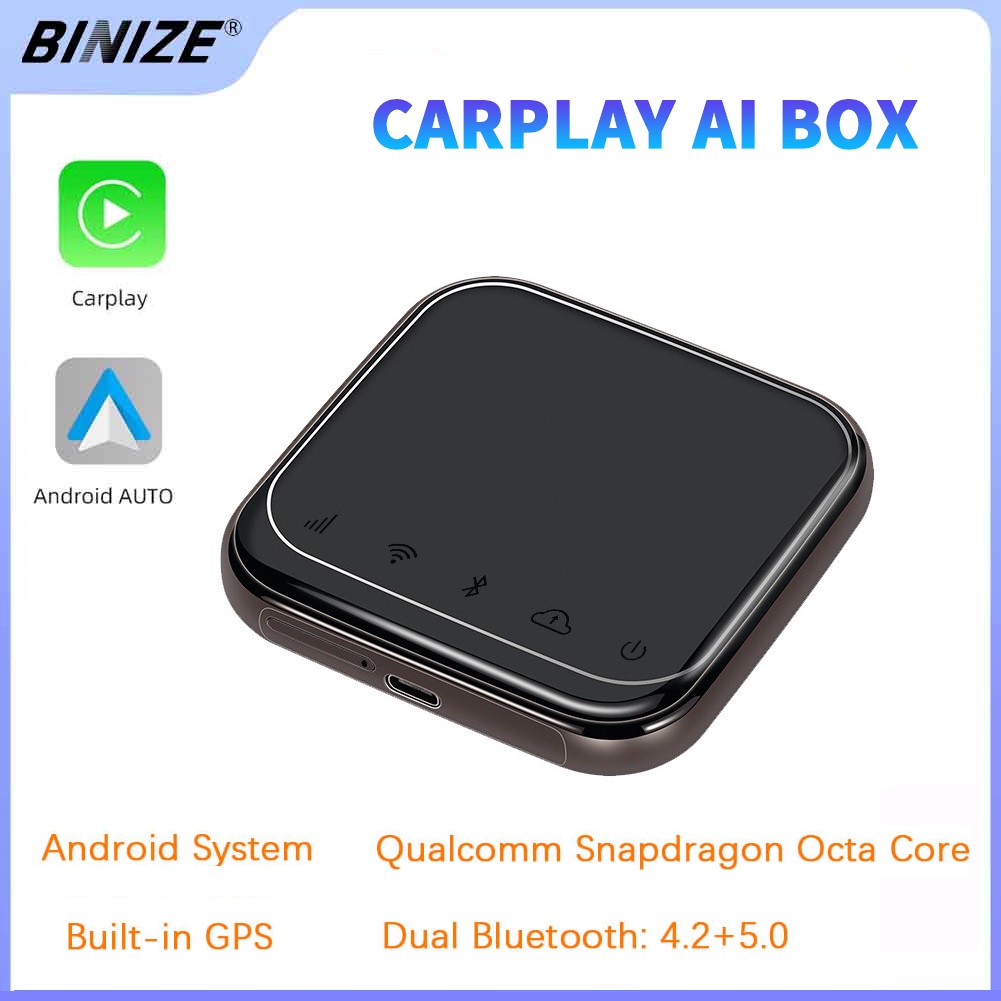 Binize Carplay Ai Box Inalámbrico Android Auto Car Multimedia Player 4G + 64G Play and for Ford Toyata Mazda
