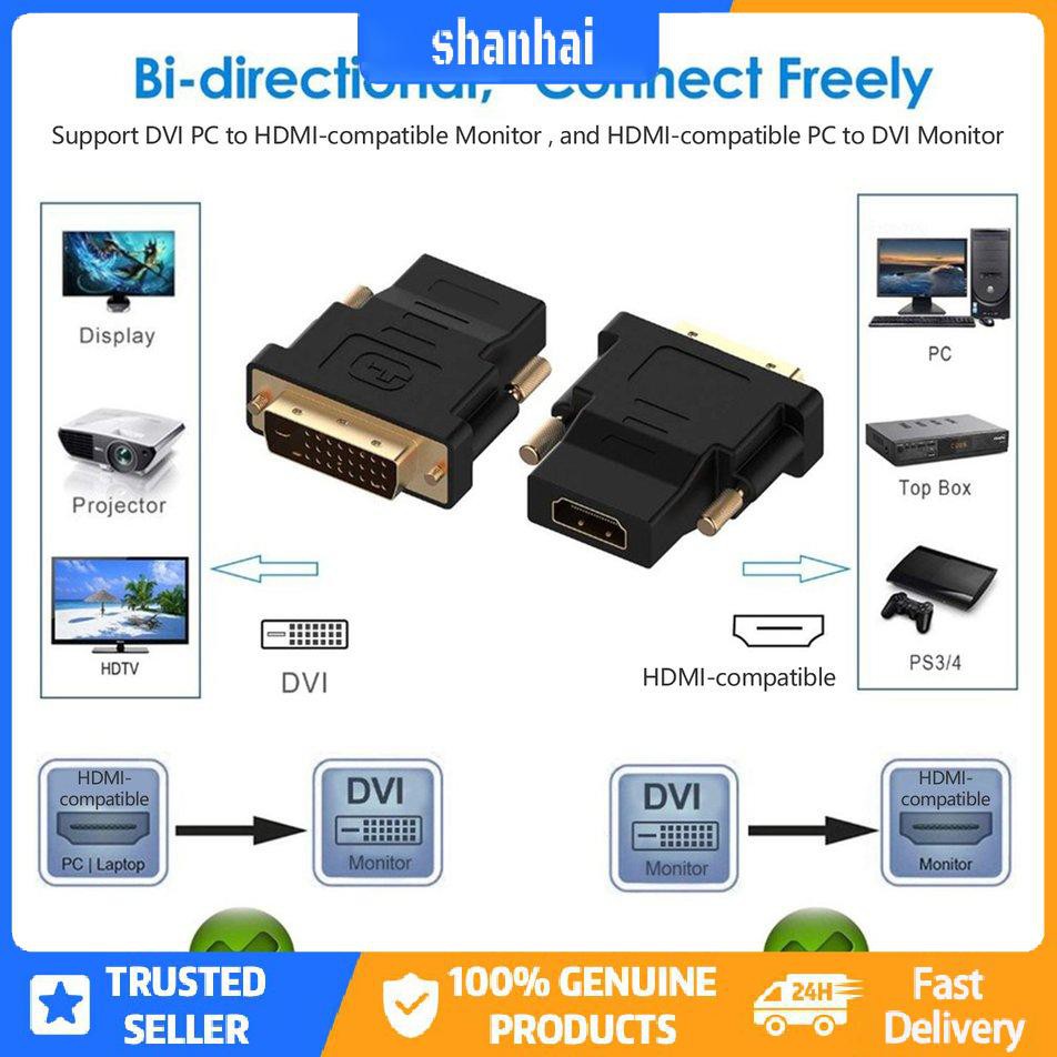 HDMI HDTV macho a hembra DVI adaptador DVI a HDMI conector 