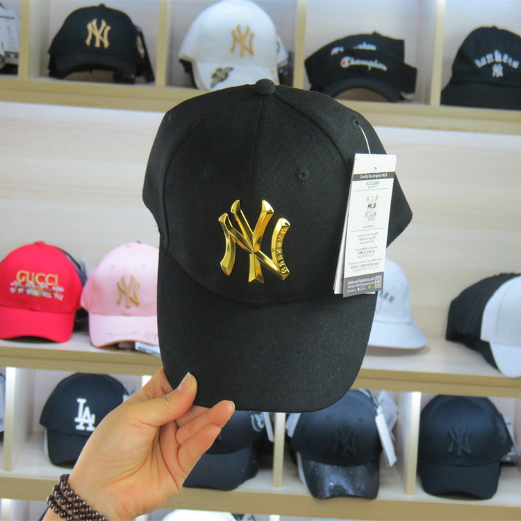 MLB Gorras De Béisbol NY &amp; Metal Logo Sombreros Ajustables Gorra De Algodón De Alta Calidad