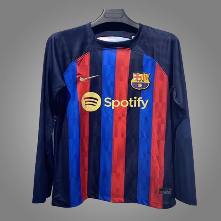Barcelona jersey De Casa Manga Larga Camiseta De Fútbol Mangas Completas | Shopee México