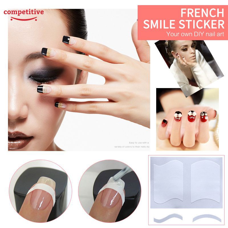 French Nail Stickers Nail Paper Smile Line French Nail Stickers Smile Stickers Competitive Shopee Mexico