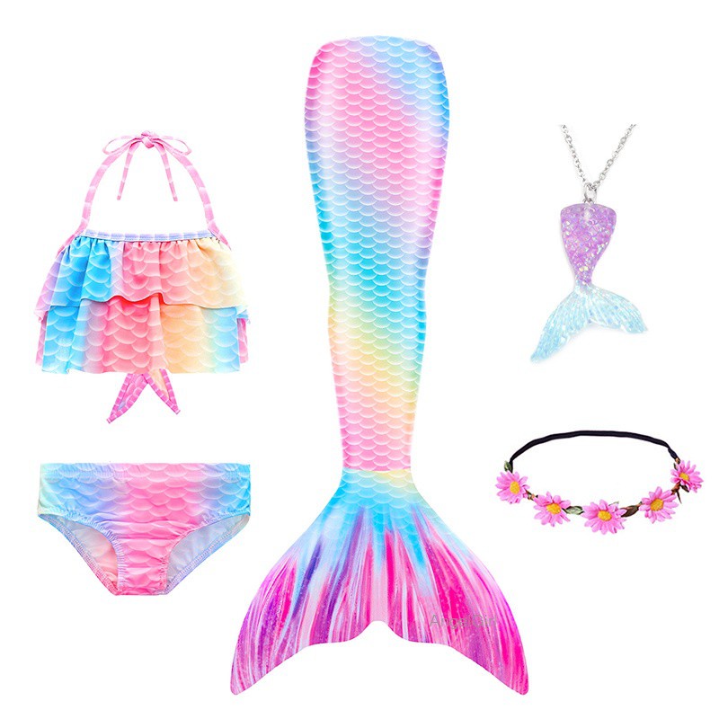 traje de baño JoyChic cola de sirena para nadar sirena bikini disfraz de sirena para niña 