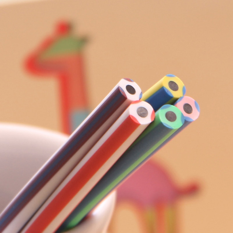 Flexible lápiz suave mágico Flexible lápiz con borrador divertido pluma de la escritura de escritorio color al azar 