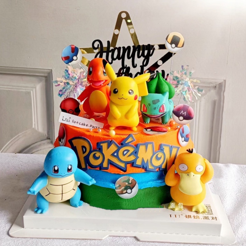 6 Unids/Set Alta Calidad Pikachu Pokémon Cumpleaños Pastel Decoración Pet  Poke Ball Postre Mesa Vestir | Shopee México