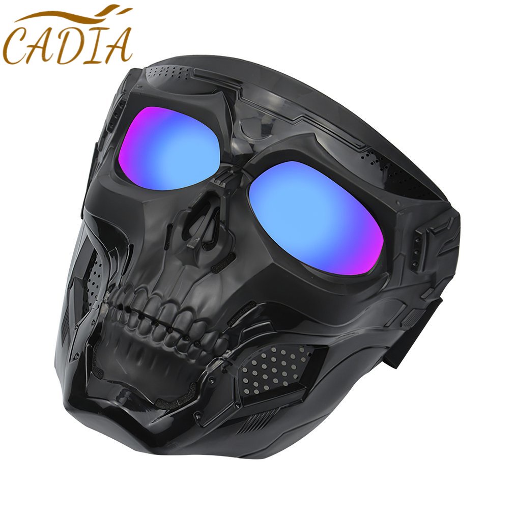 2022 CS Campo Táctico Equipo Adaptador tactiacl Paintball Juego Casco Airsoft Cráneo Esqueleto Máscara Protectora De Cara Completa