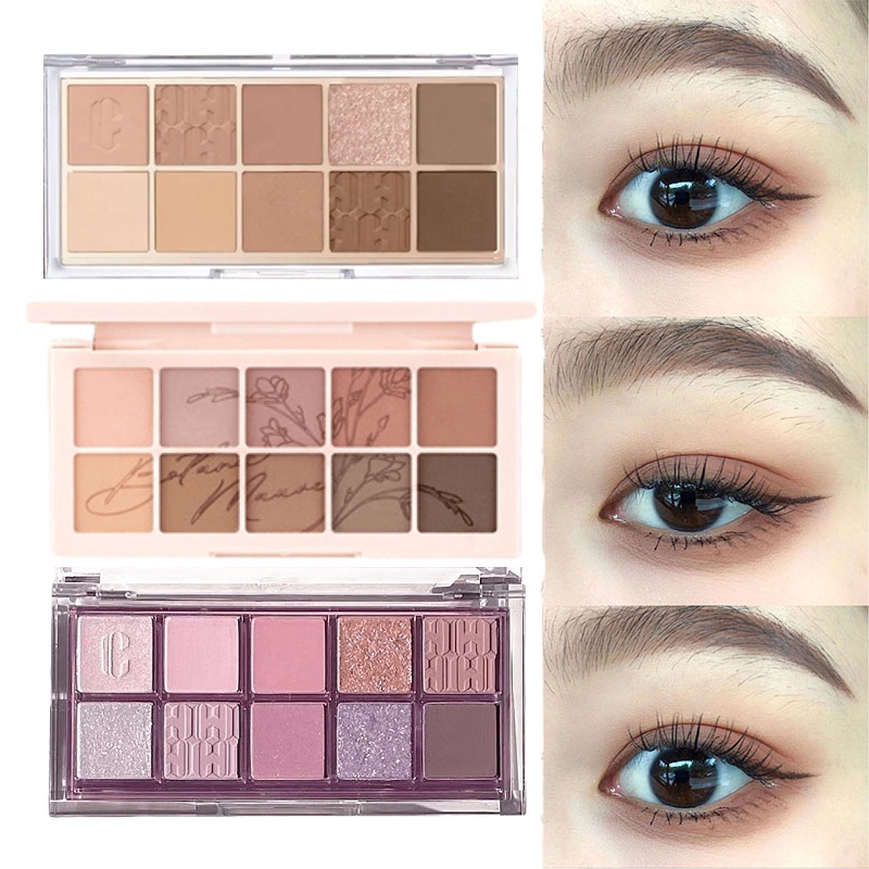 10 Colores Ultra-Brillante Perla Mate De Larga Duración Impermeable Color  Tierra Placa De Sombra De Ojos Para Mujeres Maquillaje | Shopee México