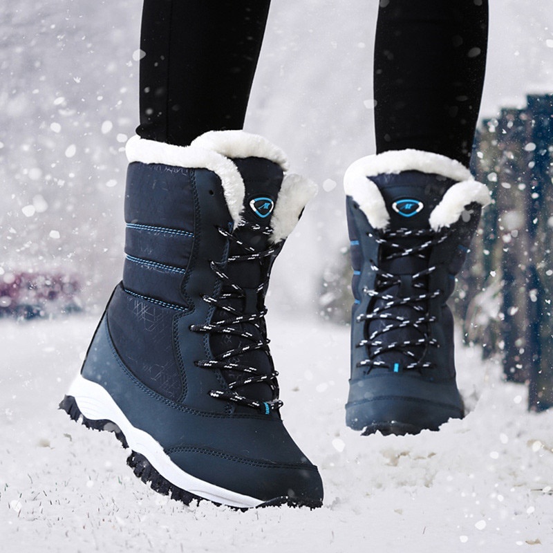 Botas De Nieve Impermeables Para , Plataforma Que Mantienen Caliente Y Gruesa Zapatos De Tacón De Cuero Para , 2019 | Shopee México