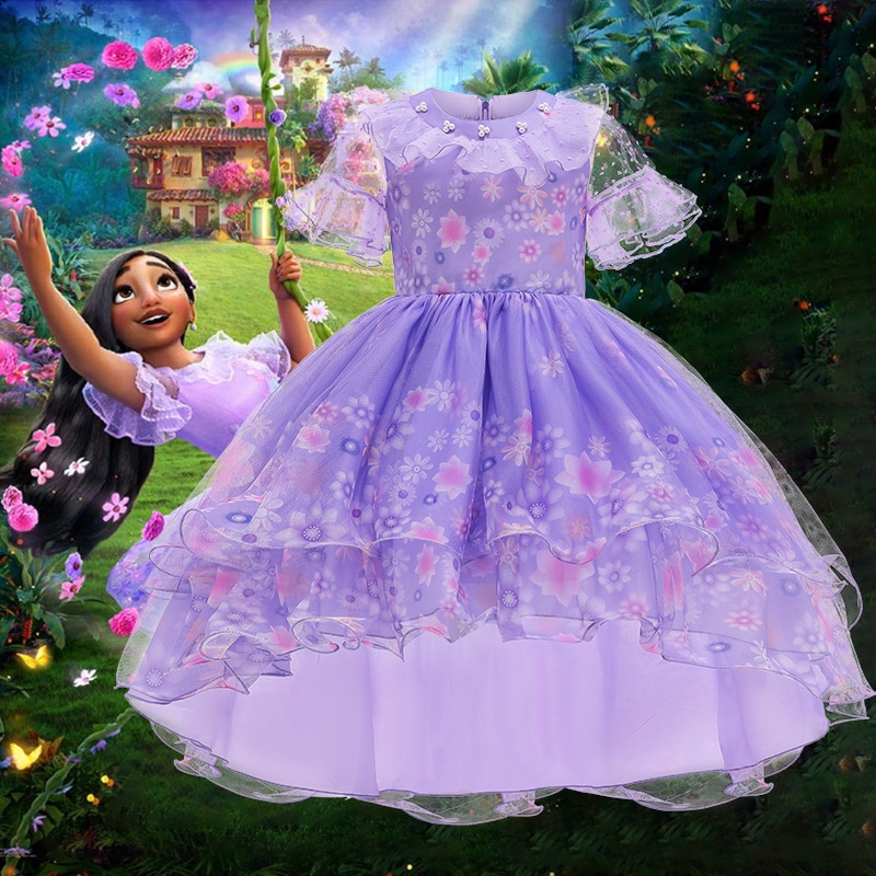Encanto Vestido De Princesa Para Niñas Cosplay Isabela Madrigal Regalo De  Fiesta De Cumpleaños 2-12 Años Ropa Para Niños | Shopee México