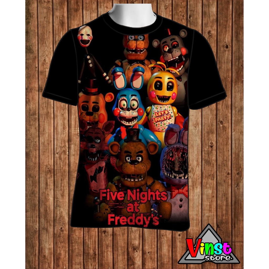 Camiseta infantil 3d cinco noches a la edad de freddy FNAF 11-12 años (FNAF-3)  ropa infantil cinco noches a la edad de freddy 1-12 años | Shopee México