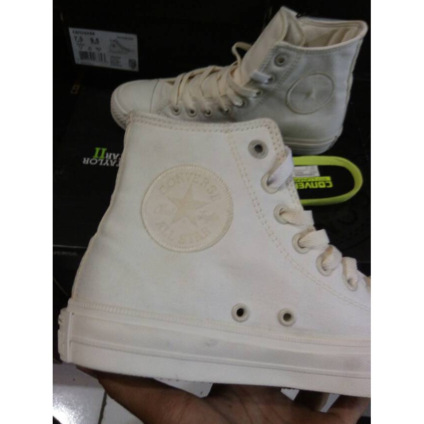 Converse Chuck Taylor 2 II Full blanco alto Lunarlon zapatos Original Premium BNIB | Shopee México
