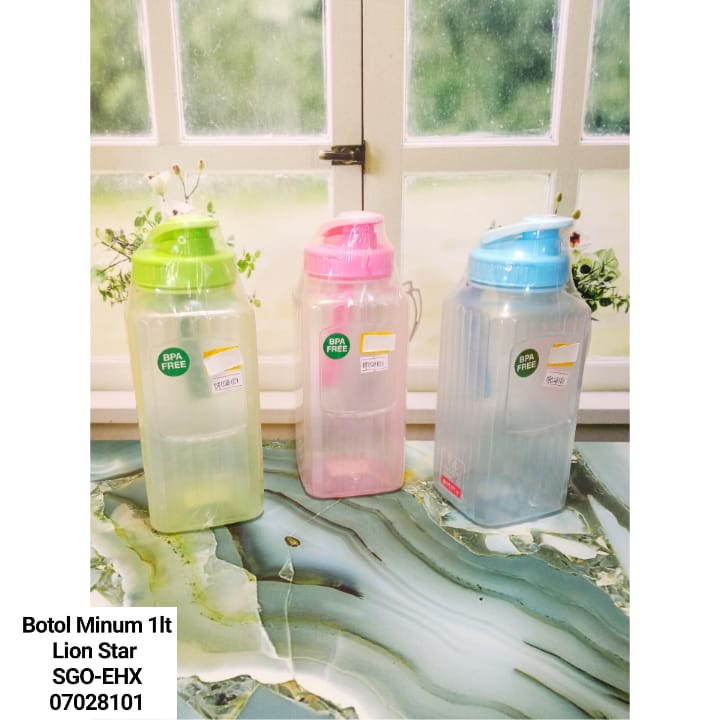 Lion Star - botella para beber (1 l) | Lion Star - botella de agua potable (1 litro) | Botella de plástico resistente