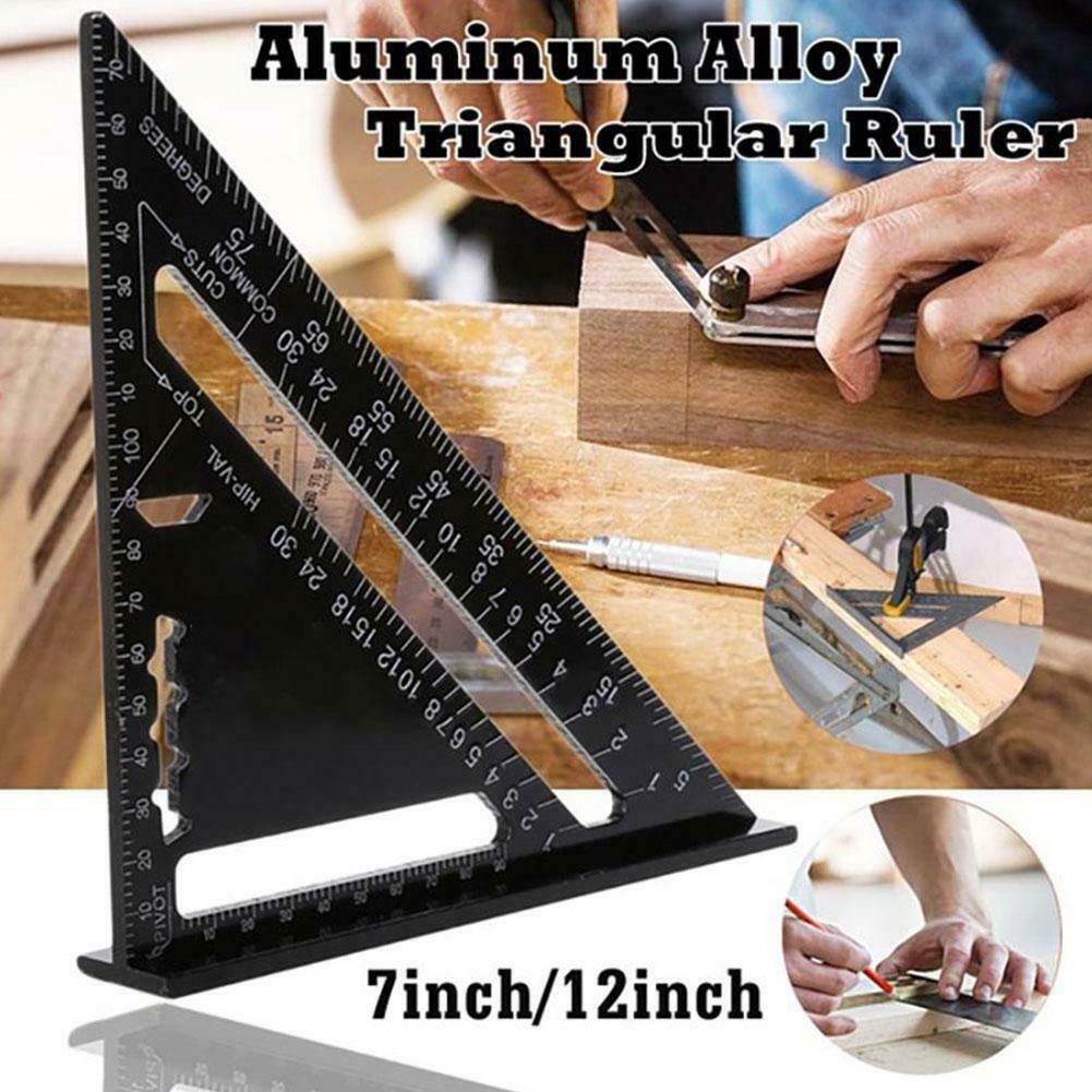 7"/12" Aluminum Alloy Speed Square Quick Roofing  Triangle Ruler Guide