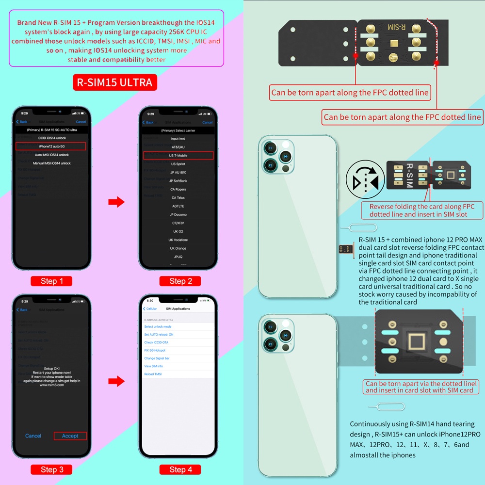 Okdeals New R Sim15 Ultra Kit Mobile Perfect Unlock Sim Card Sticker Smart Phone Turbo 3g 4g 5g Lte Nano Shopee Mexico