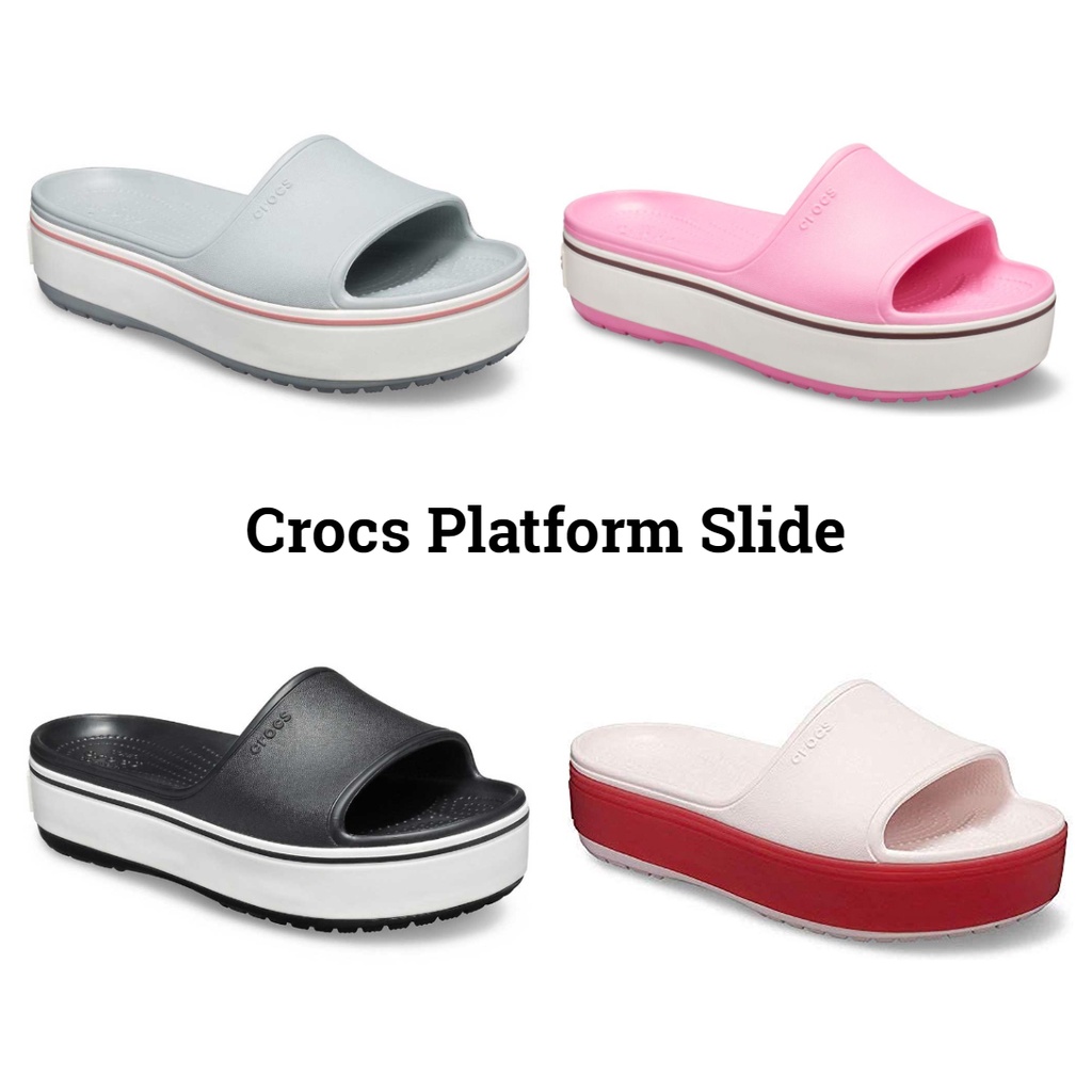 Crocsband sandalias de plataforma cuñas deslizantes 5cm / Crocs Slide sandalias / sandalias Crocs / sandalias de mujer de nueva moda | Shopee México