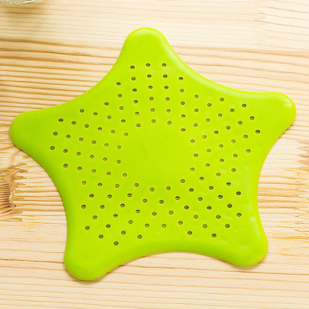 Sairis Creative Lavabo de Estrella de Cinco Puntas Filtro de alcantarillado para Drenaje de Piso Anti-obstrucción Desagüe de Piso de Silicona Starfish Star 