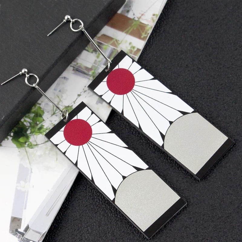 Aretes Kamado Tanjiro Kimetsu No Yaiba Demon Slayer Acrílico Unisex Shopee México 4061