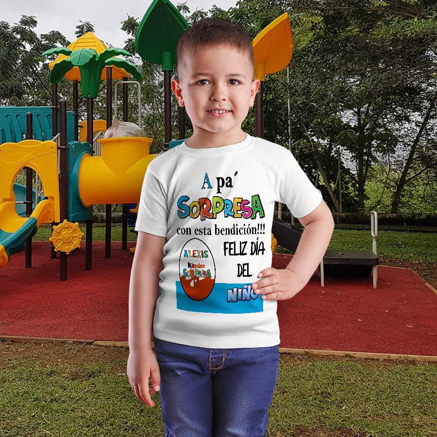 Playera dia del niño huevito kinder sorpresa | Shopee México